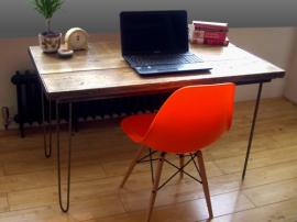 Desk Legs on See Our Vintage Industrial Desk With Hairpin Legs