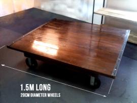 Large Industrial Cart Coffee Table