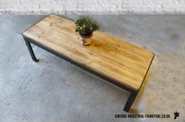 Vintage Industrial Rectangular Coffee Table