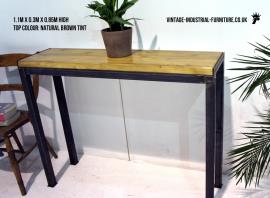 Vintage Industrial Console Table